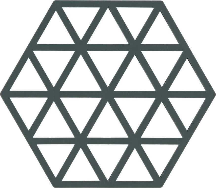 Šedozelená silikonová podložka pod horké nádoby Zone Triangles Zone