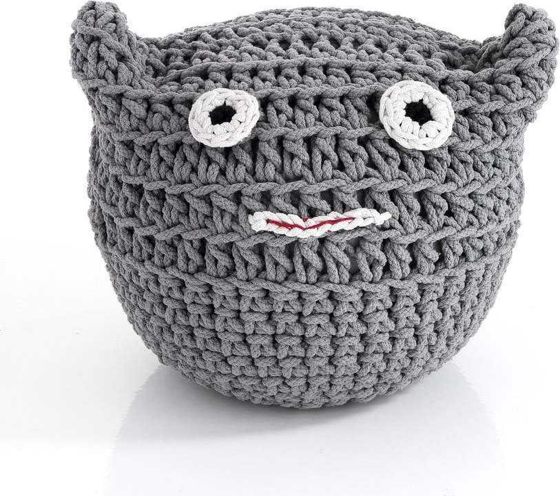 Šedý bavlněný dětský sedací puf Tomasucci Cat Tomasucci