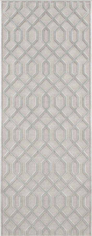 Šedý běhoun z viskózy Mint Rugs Caine