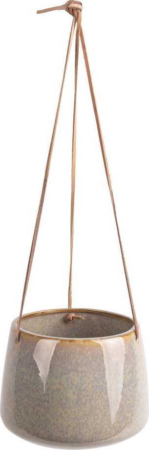 Šedý keramický závěsný květináč PT LIVING Unique