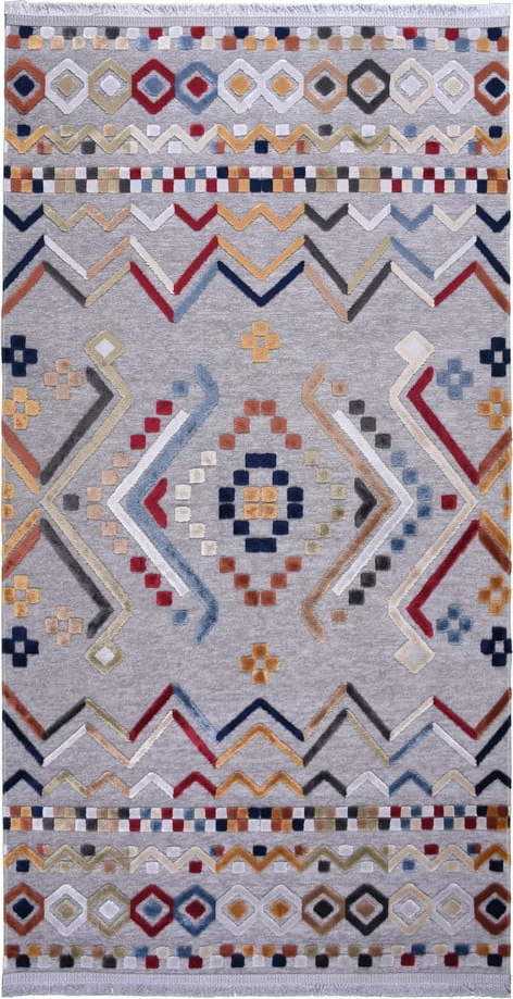 Šedý koberec s příměsí bavlny Vitaus Milas