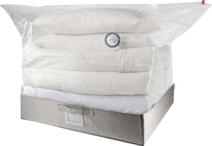 Šedý kompresní úložný box pod postel Compactor Oxford