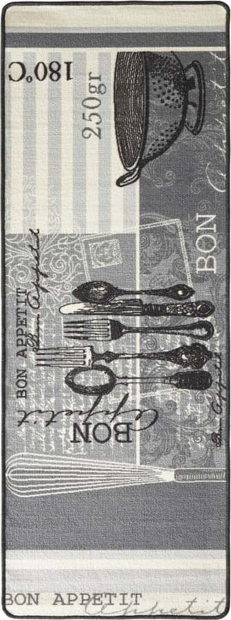 Šedý kuchyňský běhoun Hanse Home Bon Appetit