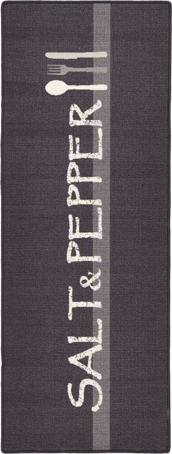 Šedý kuchyňský běhoun Hanse Home Salt & Pepper