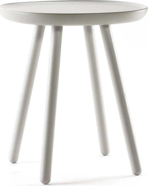 Šedý odkládací stolek z masivu EMKO Naïve