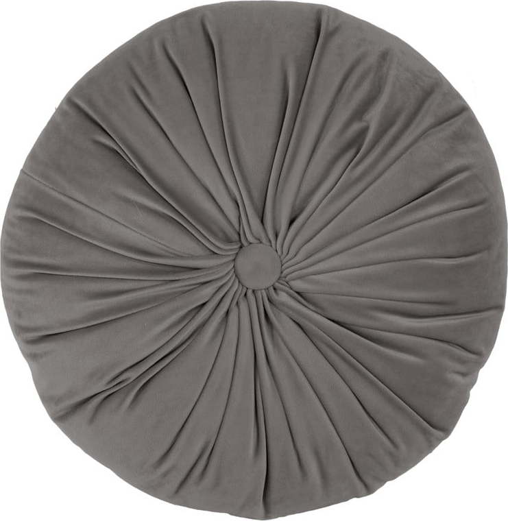 Šedý sametový dekorativní polštář Tiseco Home Studio Velvet