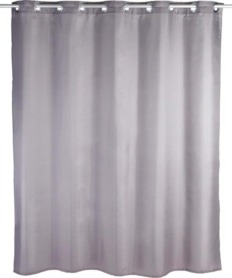 Šedý sprchový závěs Wenko Comfort Flex