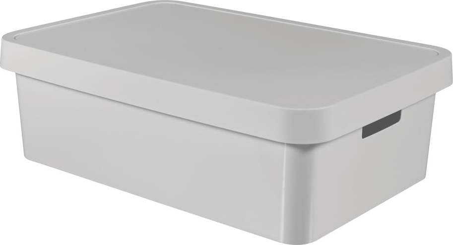 Šedý úložný box s víkem Curver Infinity