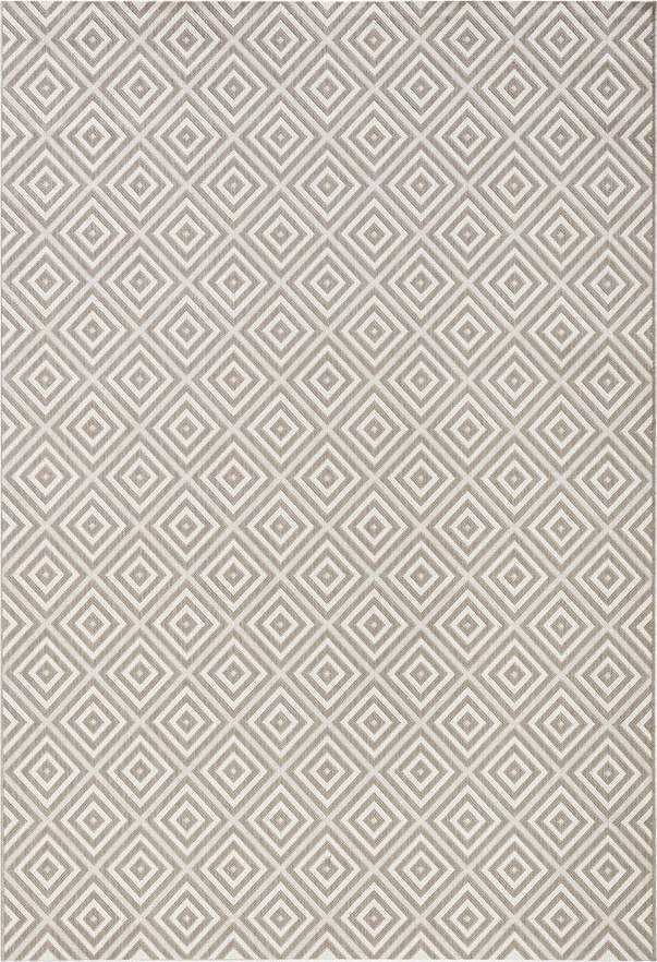 Šedý venkovní koberec NORTHRUGS Karo