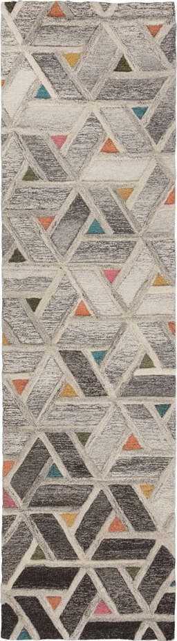 Šedý vlněný běhoun Flair Rugs River