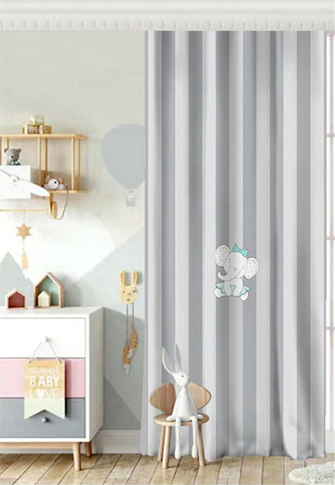 Šedý závěs s příměsí bavlny Minimalist Home World