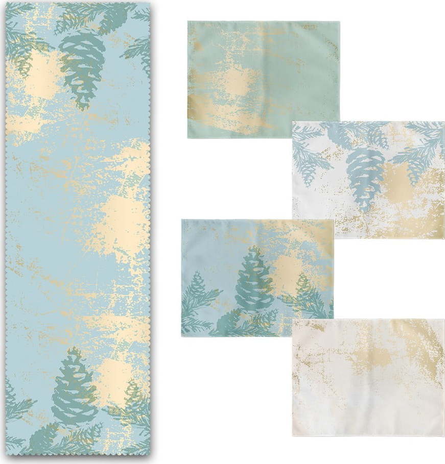 Set 4 textilních prostírání a běhounu Minimalist Home World Minimalist Home World