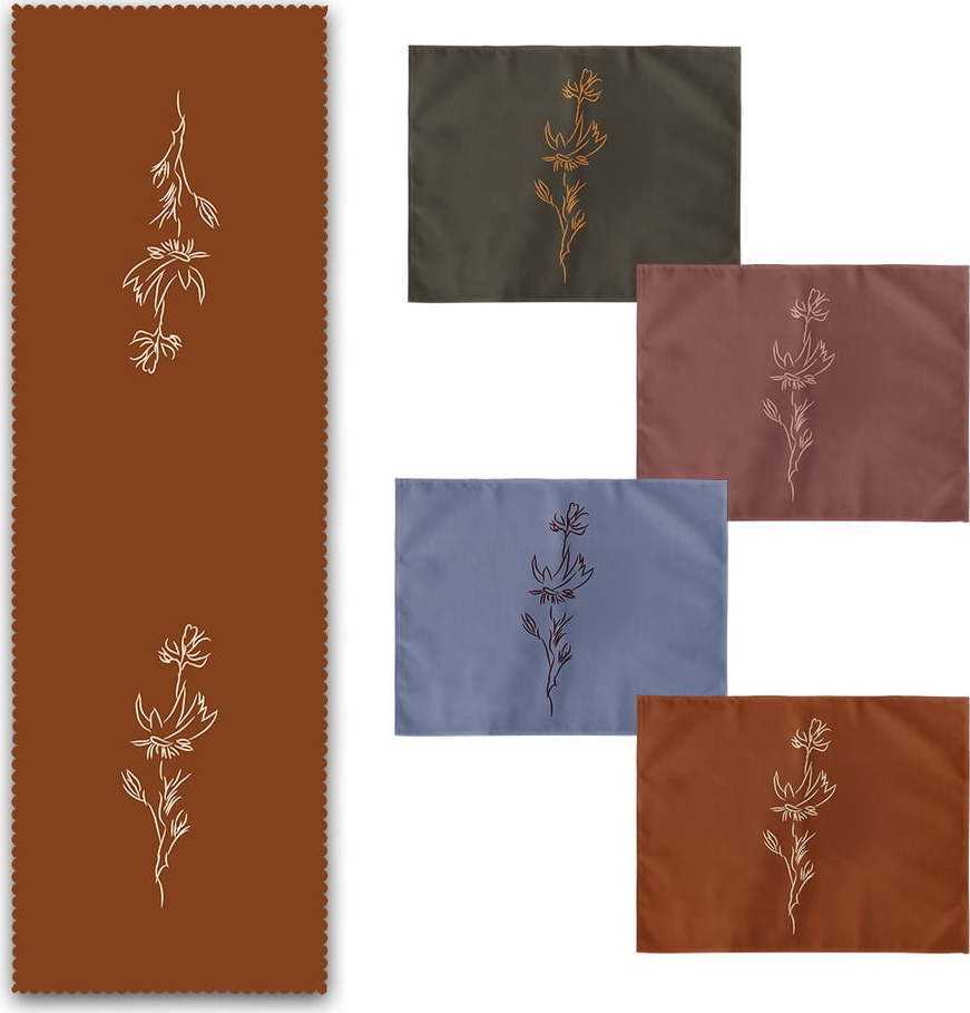 Set 4 textilních prostírání a běhounu Minimalist Home World Minimalist Home World