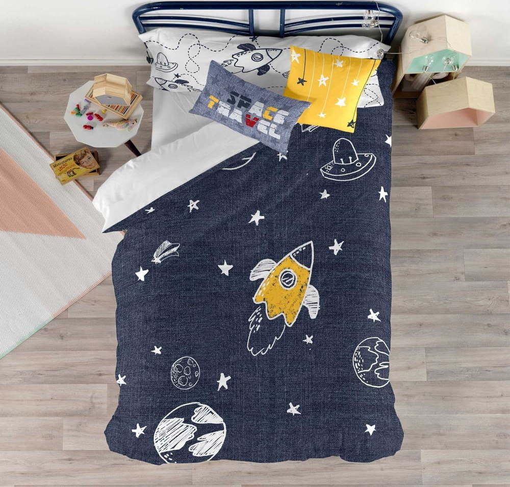 Set povlaku na přikrývku a polštář s potiskem Baleno Starspace