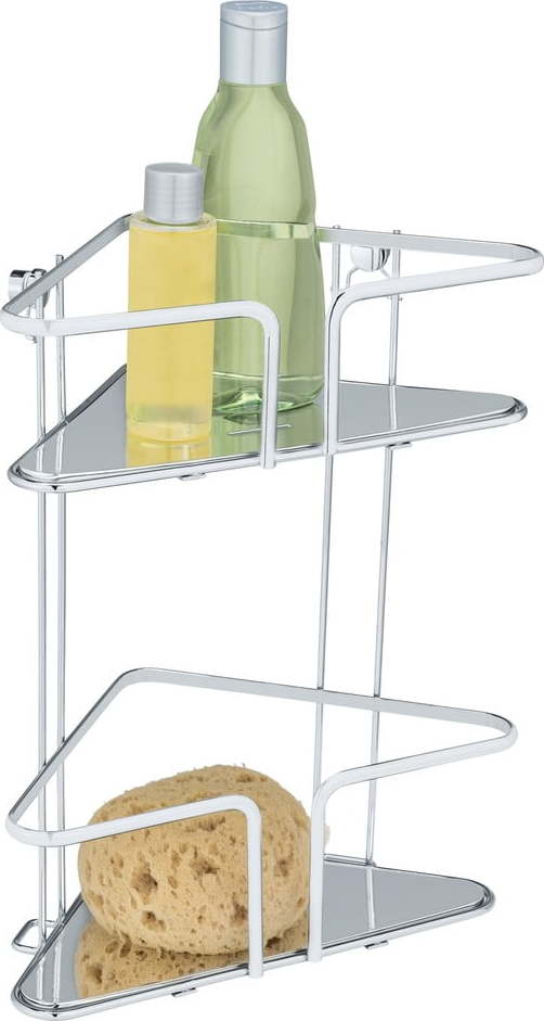 Stříbrná nástěnná koupelnová polička z nerezové ocele Termoli - Wenko WENKO