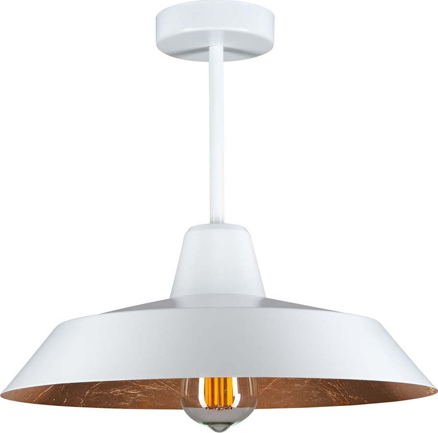 Stropní svítidlo v bílé a měděné barvě Bulb Attack Cinco Basic Bulb Attack