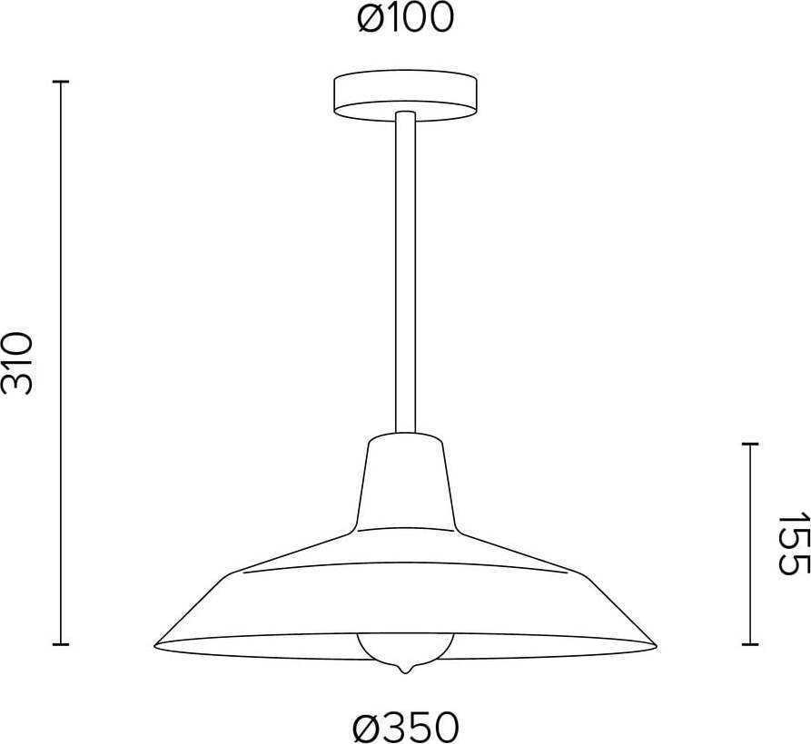 Stropní svítidlo v černé a měděné barvě Bulb Attack Cinco Basic Bulb Attack