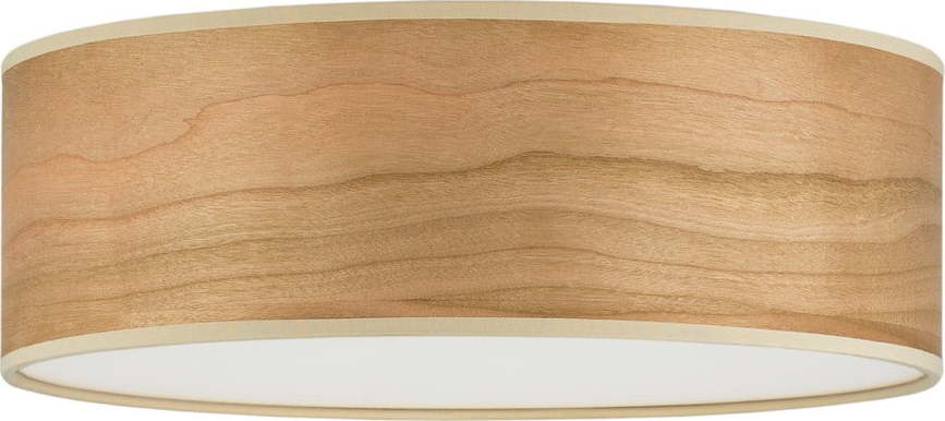 Stropní svítidlo z přírodní dýhy v barvě třešňového dřeva Sotto Luce TSURI M