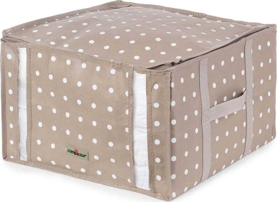Světle hnědý úložný box na oblečení Compactor Rivoli