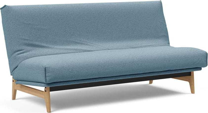 Světle modrá rozkládací pohovka se snímatelným potahem Innovation Aslak Elegant Mixed Dance Light Blue