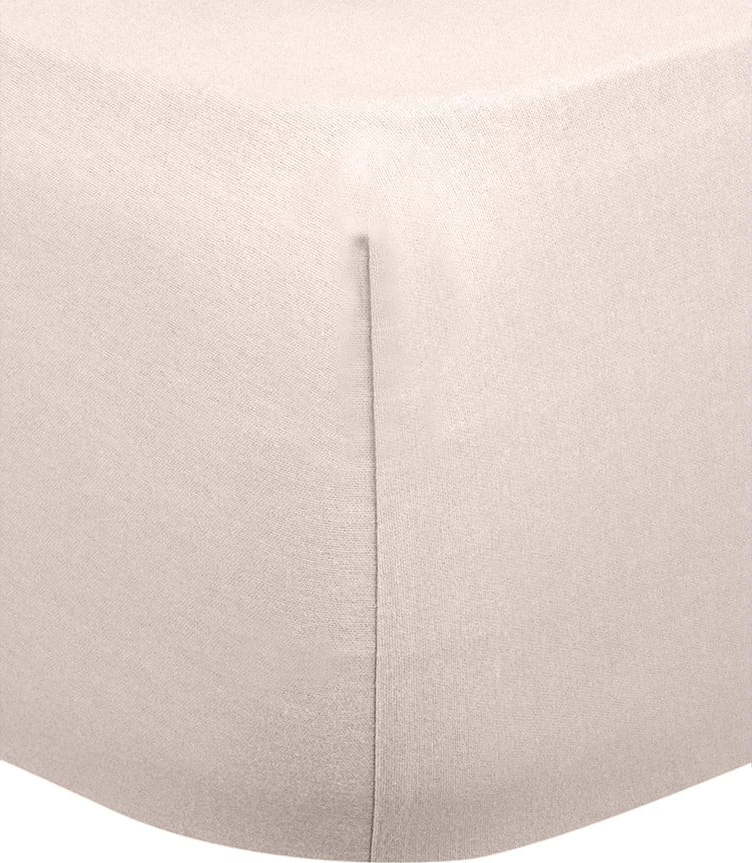 Světle růžové flanelové prostěradlo Westwing Collection