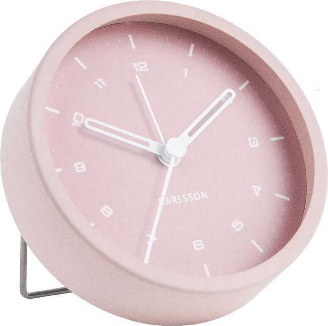 Světle růžový budík Karlsson Tinge