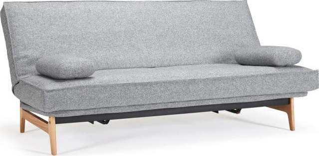Světle šedá rozkládací pohovka se snímatelným potahem Innovation Aslak Elegant Twist Granite
