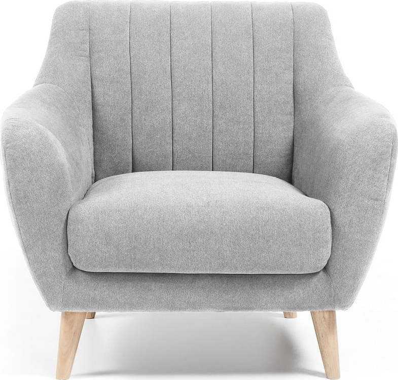 Světle šedé křeslo Kave Home Off Kave Home