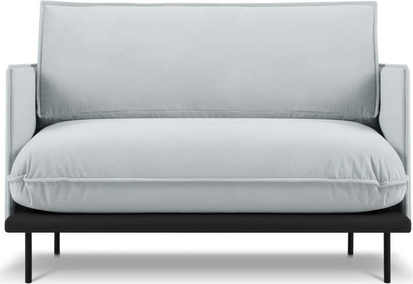 Světle šedé křeslo se sametovým povrchem Interieurs 86 Auguste Interieurs 86