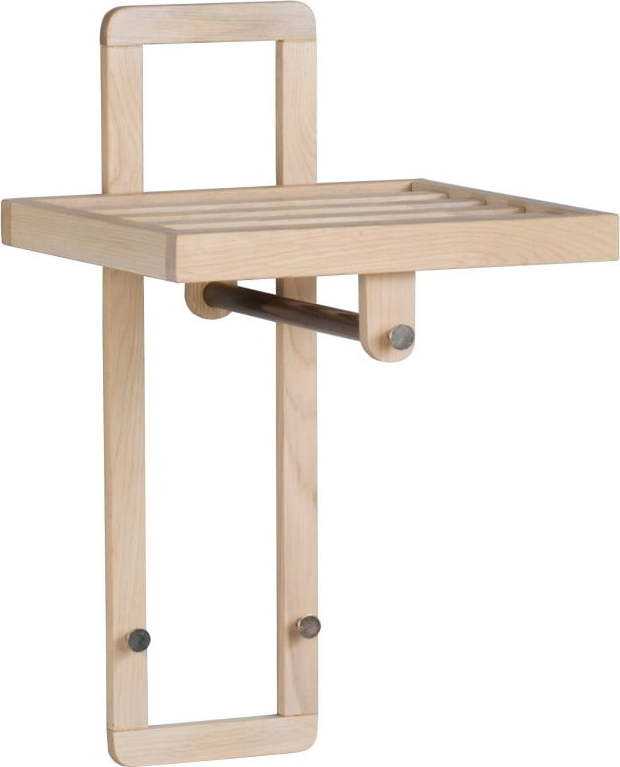 Světlý dubový věšák s poličkou Rowico Metro Rowico