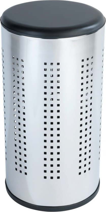 Taburetka s úložným prostorem ve stříbrné barvě Wenko Bergamo