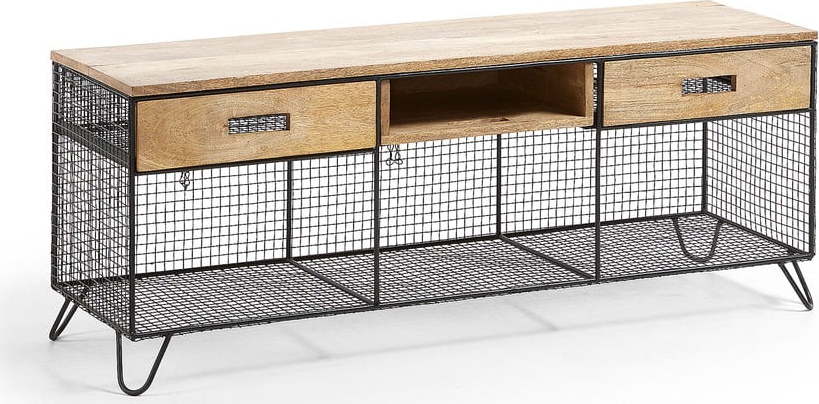 Televizní stolek z mangového dřeva Kave Home Interni