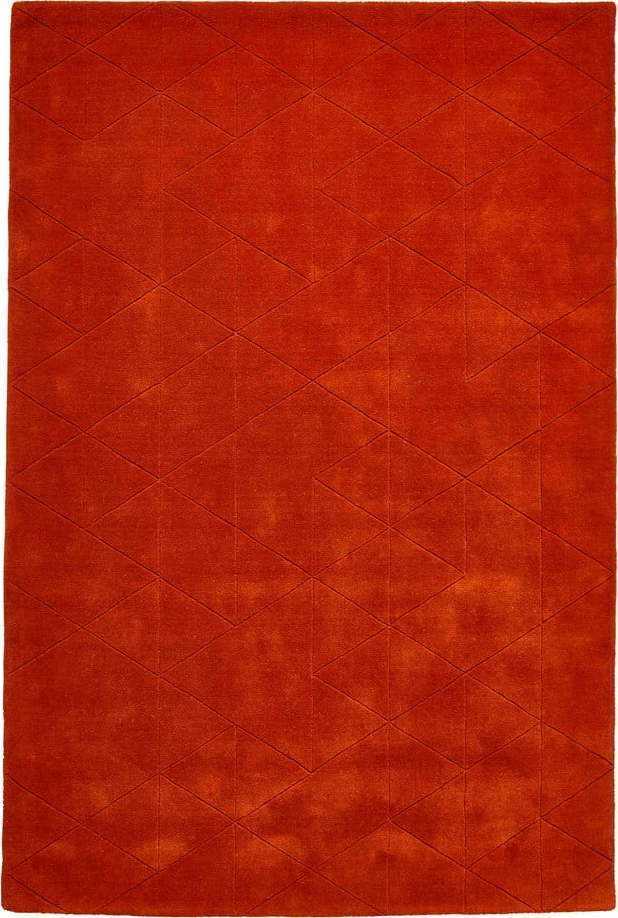 Terakotově červený vlněný koberec Think Rugs Kasbah