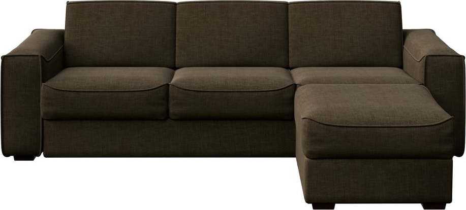 Tmavě hnědá rozkládací rohová pohovka Mesonica Munro