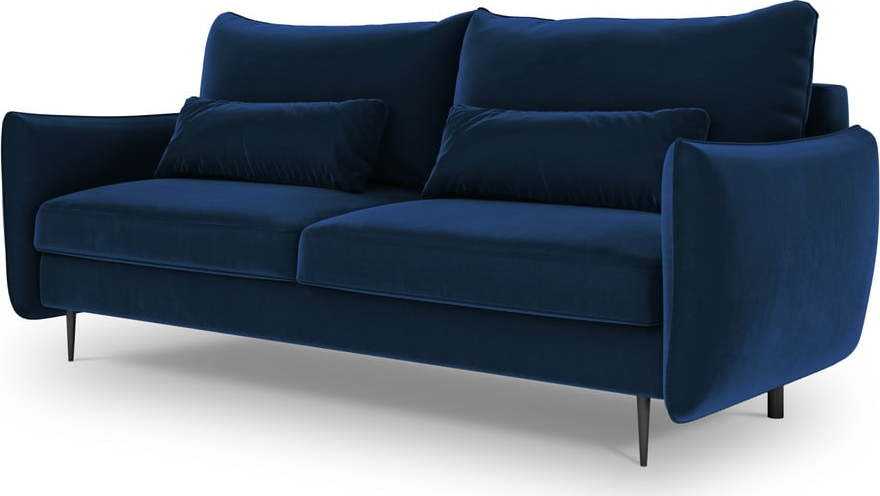 Tmavě modrá rozkládací pohovka s úložným prostorem Cosmopolitan Design Vermont Cosmopolitan design