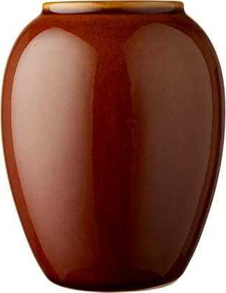 Tmavě oranžová kameninová váza Bitz