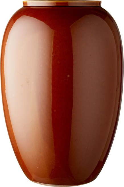 Tmavě oranžová kameninová váza Bitz