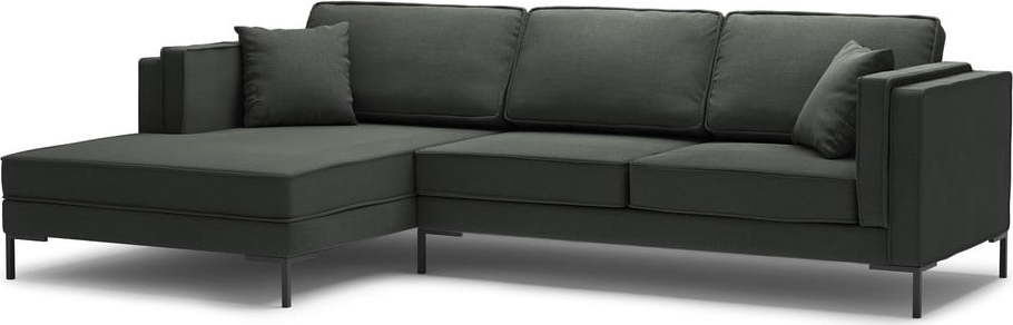 Tmavě šedá rohová pohovka Milo Casa Attilio