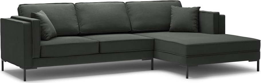 Tmavě šedá rohová pohovka Milo Casa Attilio