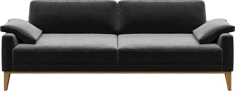 Tmavě šedá sametová pohovka MESONICA Musso 211 cm MESONICA