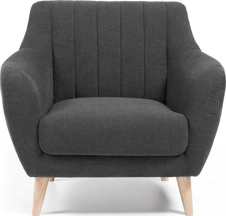 Tmavě šedé křeslo Kave Home Off Kave Home