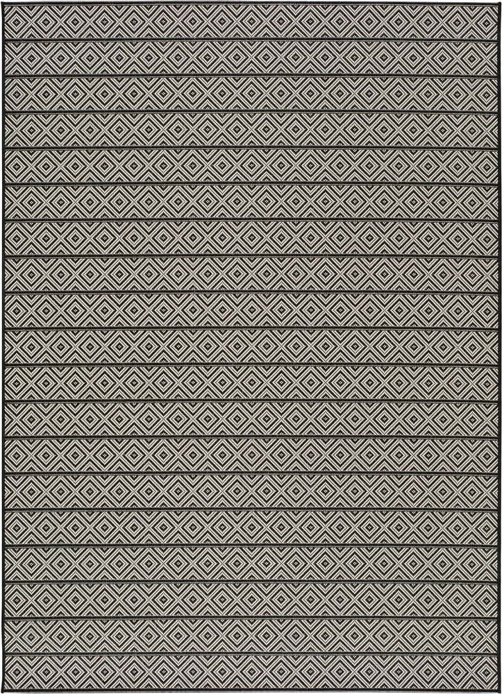 Tmavě šedý venkovní koberec Universal Tokio Stripe