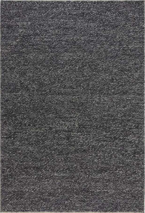 Tmavě šedý vlněný koberec Flair Rugs Minerals