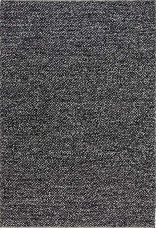 Tmavě šedý vlněný koberec Flair Rugs Minerals