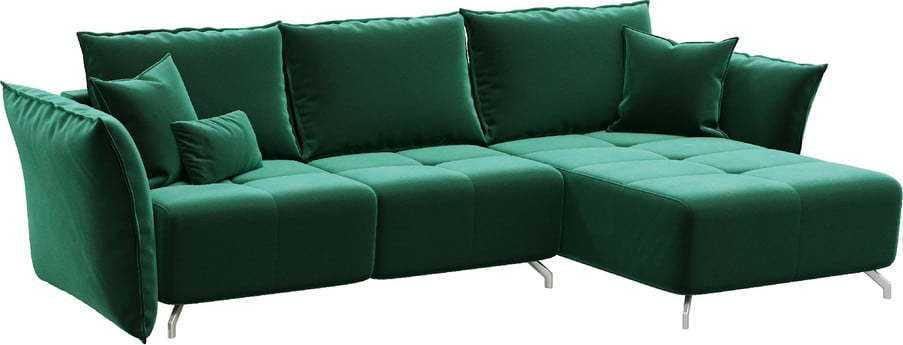 Tmavě zelená rozkládací pohovka Devichy Hermes