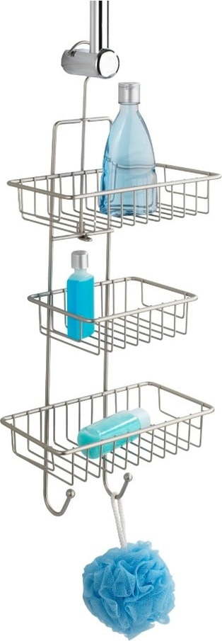 Třípatrová závěsná polička z pochromované oceli Wenko Milano