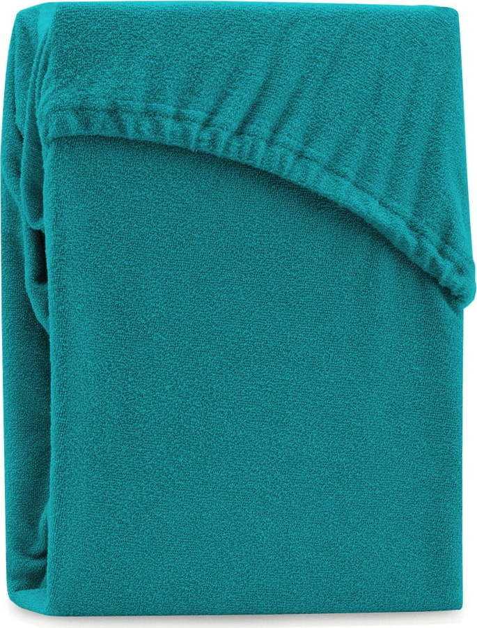 Tyrkysové elastické prostěradlo na dvoulůžko AmeliaHome Ruby Siesta