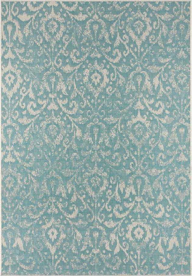 Tyrkysovo-béžový venkovní koberec NORTHRUGS Hatta