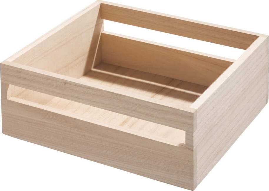 Úložný box ze dřeva paulownia iDesign Eco Handled