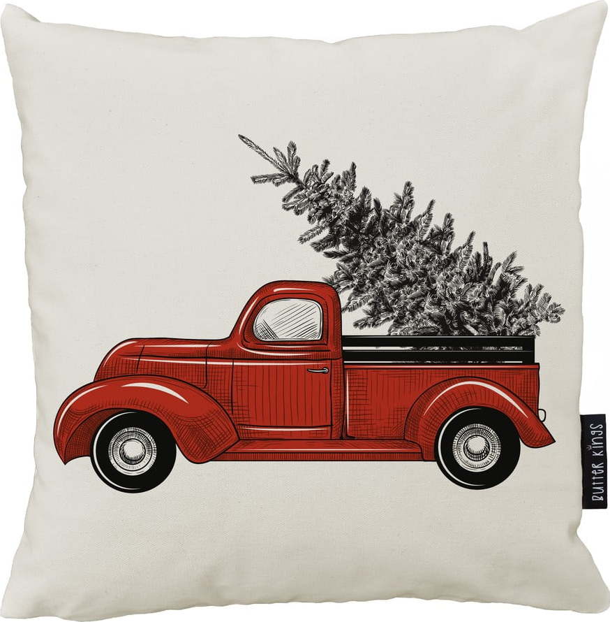 Vánoční dekorativní polštář 50x50 cm Christmas Truck - Butter Kings Butter Kings